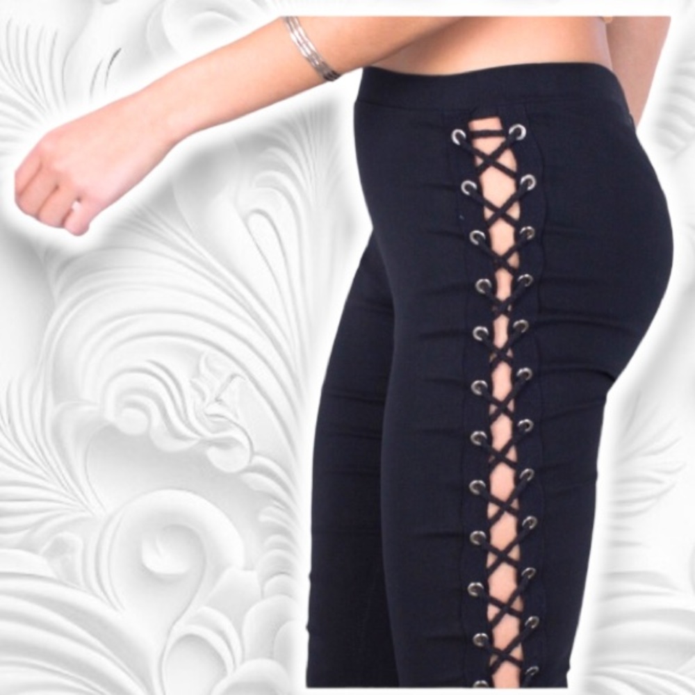Lace up pants